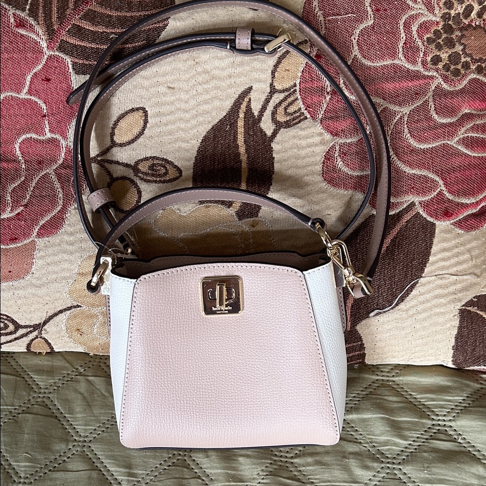 Kate Spade Phoebe Mini Top Handle Toasted Almond Multi Crossbody Bag